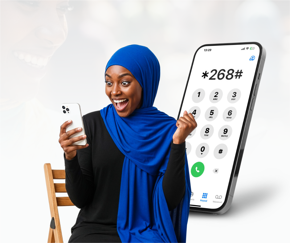 Modern mobile banking illustration